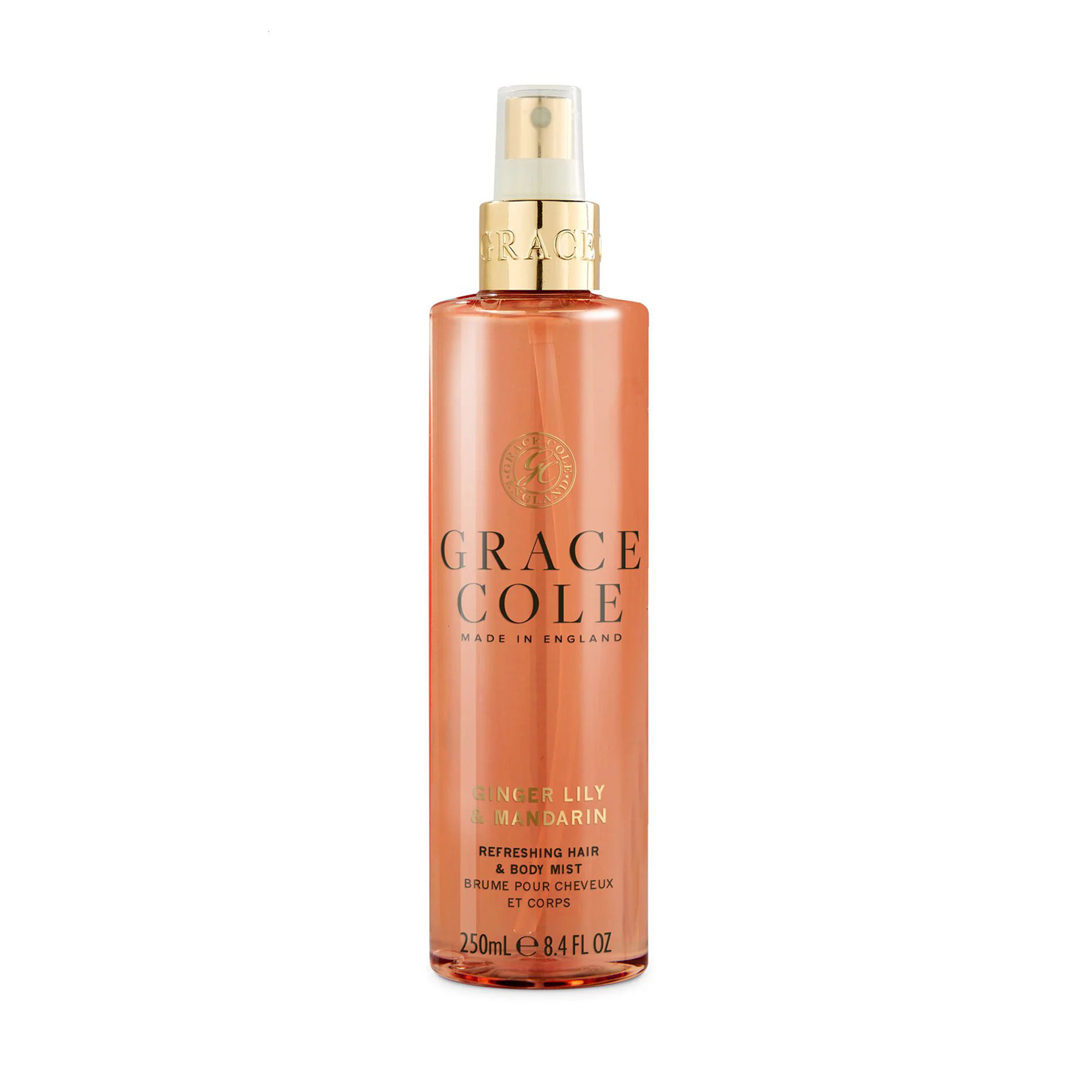 Уцінка! Міст для тіла та волосся Grace Cole Refreshing Hair &amp; Body Mist Імбир, лілія та мандарин, 250 мл